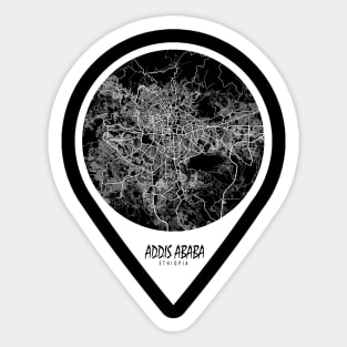 Addis Ababa, Ethiopia City Map - Travel Pin Sticker